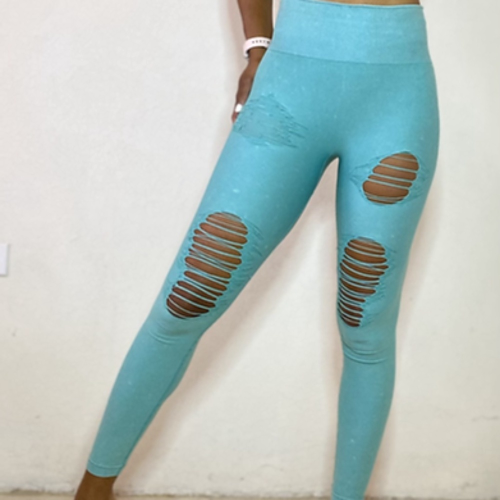 MONO B DISTRESSED LEGGINGS